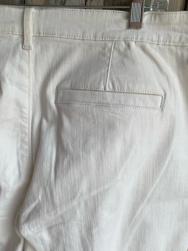 Ella Moss wide leg cropped ankle pant winter white casual work office cottage 14 - Image 5