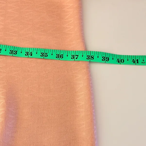 Nine West Peach Jacquard Zigzag Rayon Wrap Scarf with Eyelash Fringe‎ - Image 6