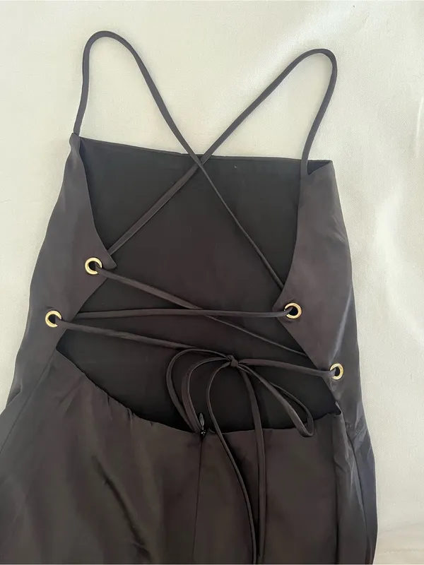 the edit by beginning boutique manhattan slip dress in black - Image 4