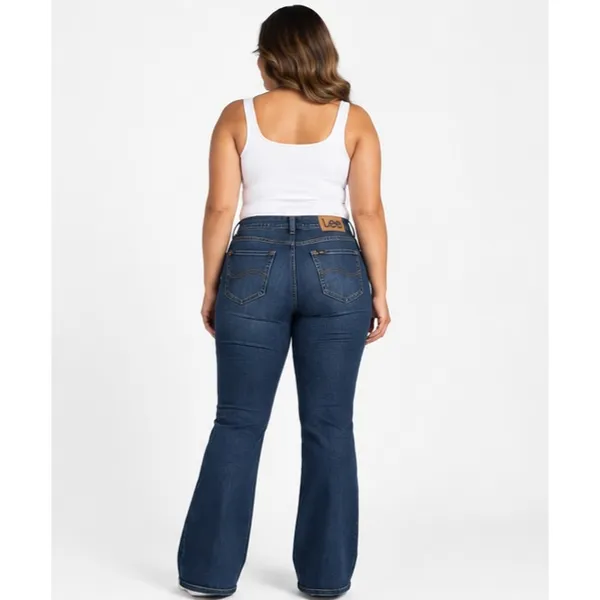 Lee Legendary Womens Flare Jeans Size 18M Inner Strength Blue Stretch 33 Inseam - Image 3