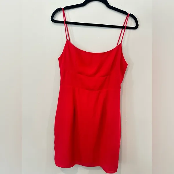Super Down Revolve Dixie Backless Red Dress Size Medium 2048 - Image 3