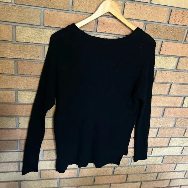 NWOT Madewell Thompson Pocket Pullover Knit Sweater Black Size XS - Image 3