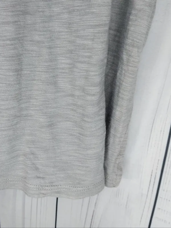 T.La Light Gray Short Sleeve Swing Casual Minimalist Athleisure Tee Tunic - Image 3