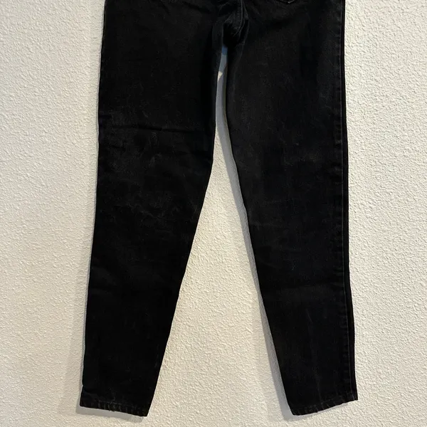 Vintage Levi’s 512 Tapered High Waisted Black Cotton Denim Jeans 3 USA - Image 5