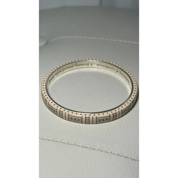 Brighton Bangle Bracelet Casablanca OS Cream Silver Dreaming of Casablanca Quote - Image 3