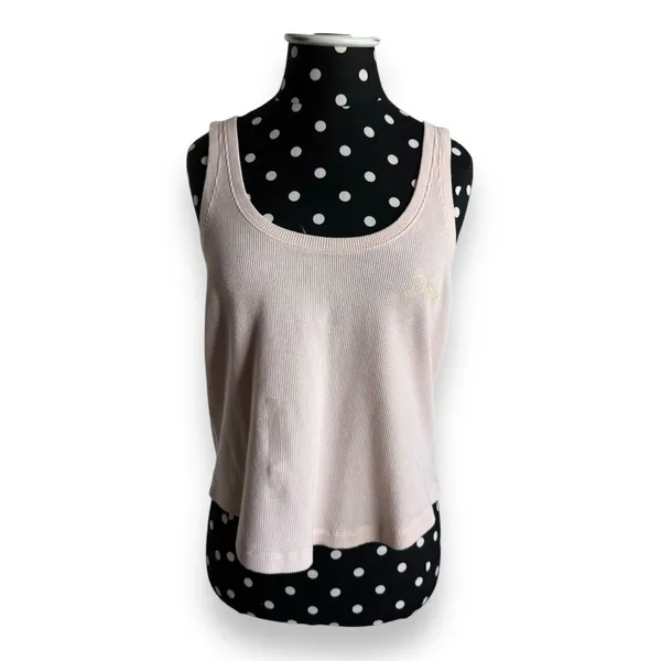 Victoria's‎ Secret Womens Pajama Top Sz S Pink Dream Tank Waffle Textured NEW - Image 3