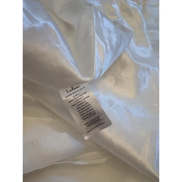 Lulus Forever Promised White Chiffon Embroidered Sequin Maxi Dress Size Medium - Image 12