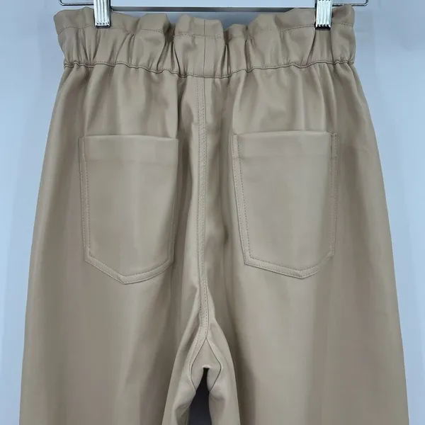 Vintage Havana Faux Leather Joggers Trousers Paperbag Pants‎ Women’s Size Large - Image 7