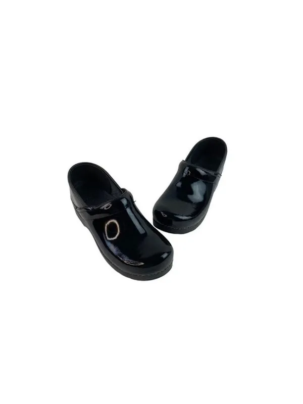 -Dansko Black Patent Leather Comfort Clog Shoes Womens 10.5-11 Nurse Professiona - Image 2