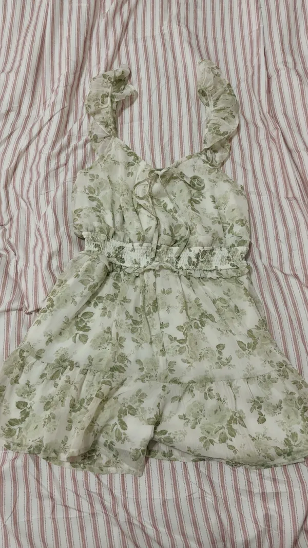 Floral romper Green Size XXS - Image 3
