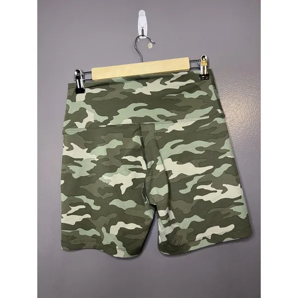 PINK Victoria's Secret Biker Shorts Womens Medium Green Camo Ultimate Athletic - Image 2