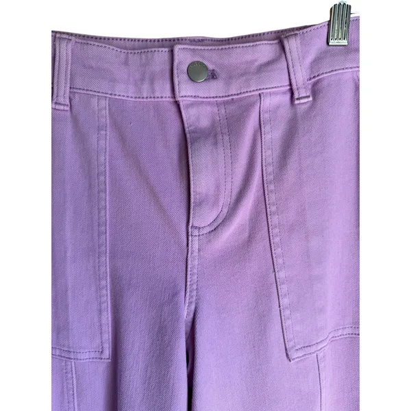 Talbots Lavender Wide Leg Crop Utility Pants High Rise Size 4 NWOT - Image 3
