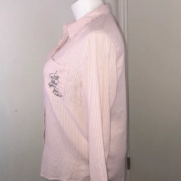 Arizona Jeans pink button down shirt - Image 4