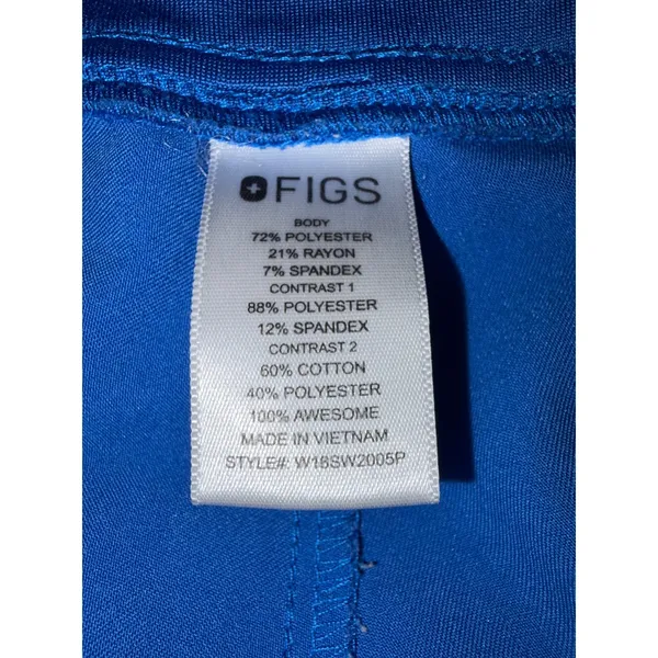 FIGS Zamora Royal Blue Jogger Scrub Pants Women XXL Petite Pockets - Image 4