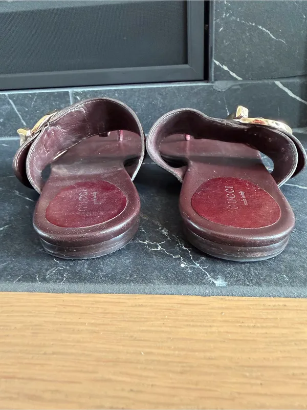 Gucci Horsebit Leather Sandals - Image 7