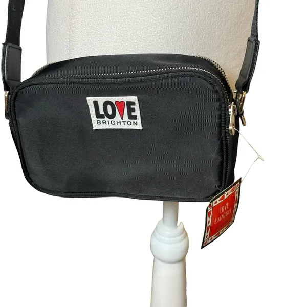 Brighton Love Essentials Crossbody Bag Purse Black Hearts NWT Casual - Image 4