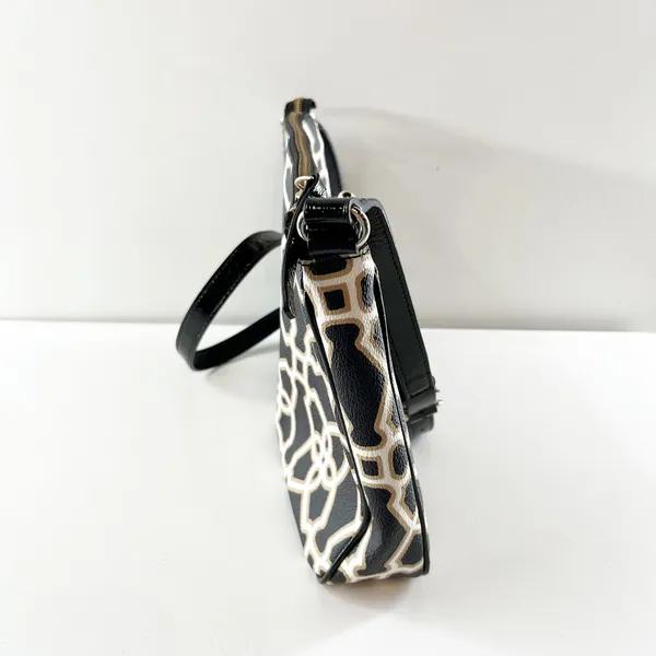 Kate Spade Chrissy Moroccan Print Crossbody Purse Bag Black - Image 5
