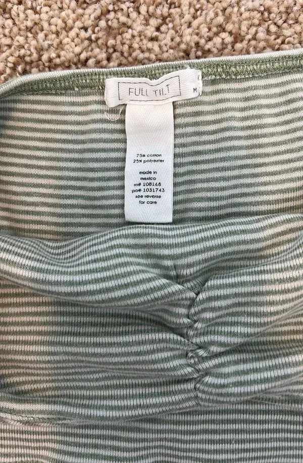 Full Tilt Green and White Striped Tube Top - Image 3