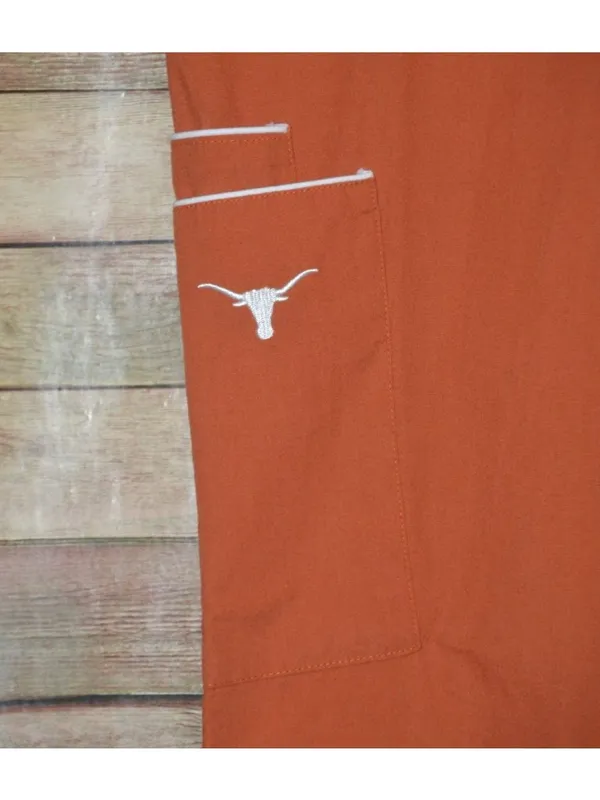 Texas Longhorns Scrub Pants Large Burnt Orange UT Medical Drawstring Unisex - Image 4