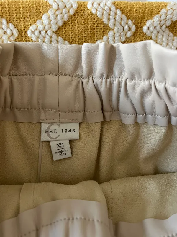 Est. 1946 Tan Leather Shorts - Image 6