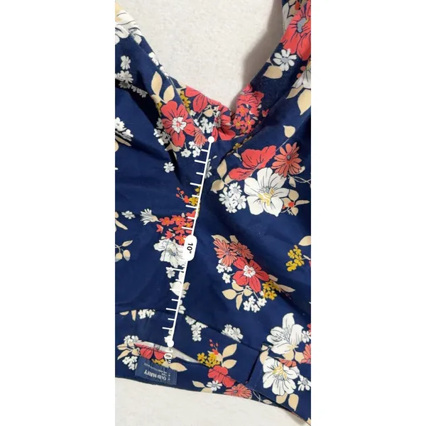 Old Navy Pixie Mid Rise Ankle Pants Floral Print Slim Tapered Measured Size 12 - Image 5