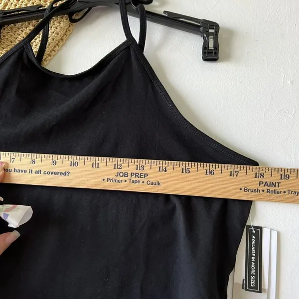 NEW BP halter Crop Top black off Back 1X Boho summer - Image 11