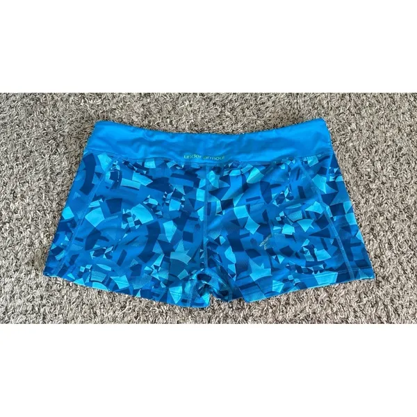 Under Armour Women's Blue Lycra Shorts‎ Size XL - Image 5