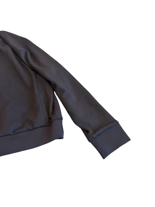 NikeSKIMS Brown Full Zip Track Jacket Mock Neck Ribbed Trim Hem Large Women's - Image 12