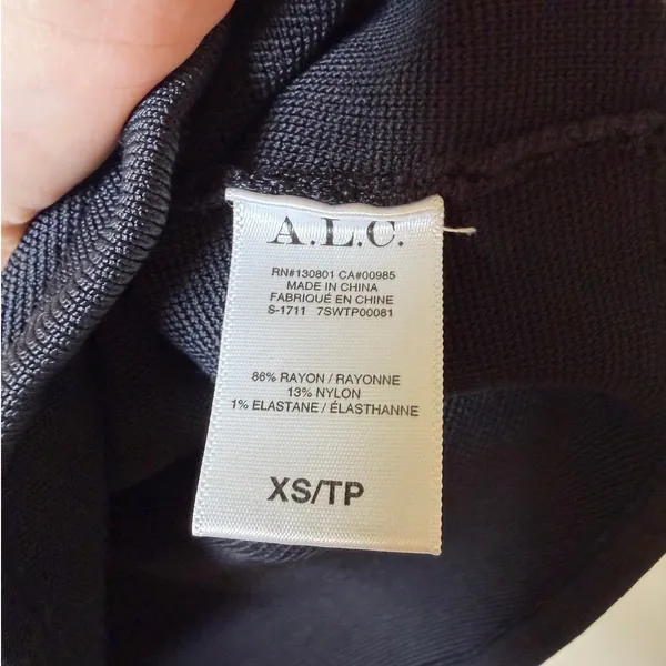 ALC Black Knit Tank Top Size XS - Image 3