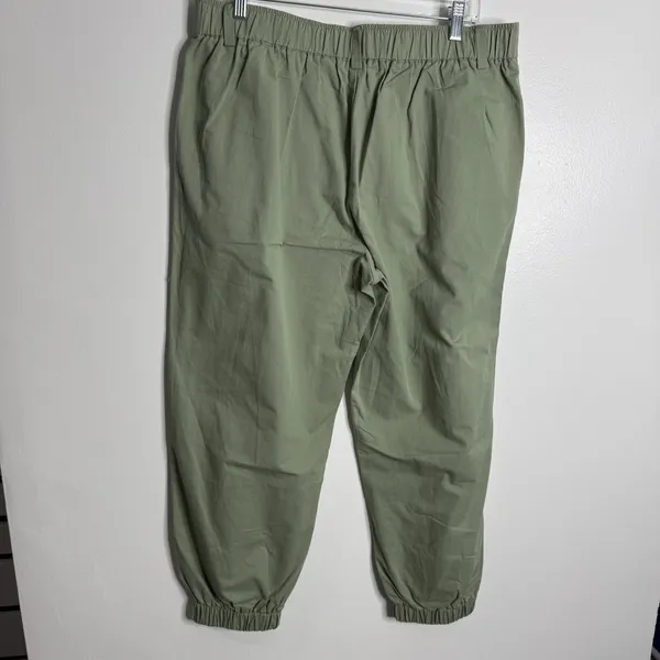 NWT Halara Mid Rise Zipper Pocket Casual Cotton Joggers Laurel Green XL‎ Comfy - Image 3