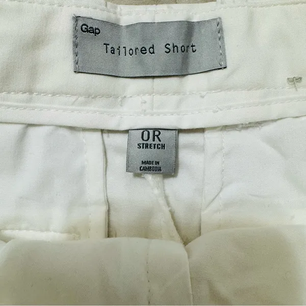 GAP Women White Tailored High Rise Pocketed‎ Casual Elegant Shorts Size 0 - Image 14
