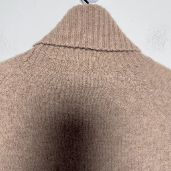 J. Crew Women Alpaca‎ Wool Turtleneck Sweater Medium Brown Preppy Academia Yarn - Image 2