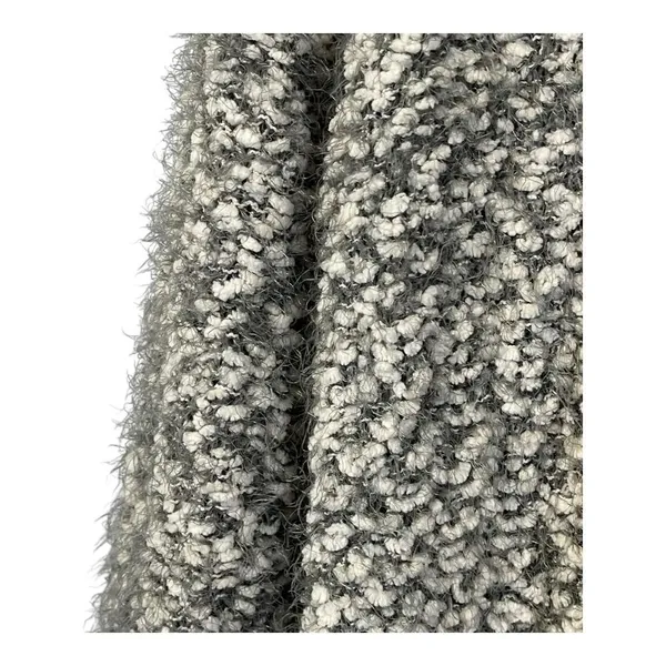 Poof Apparel Cardigan Womens Medium Grey White Hooded‎ Longline Textured Pocket - Image 4