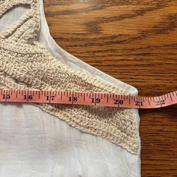 Darlin White Sleeveless Dress/Beach‎ Coverup NO SIZE TAG see measurements Boho - Image 6