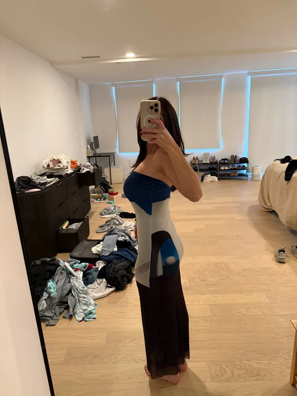 Zara Art Collection René Magritte Mesh Maxi Dress Size Small - Image 3