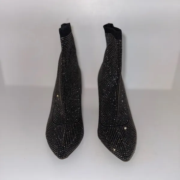 Sparkly Ankle Boots Black Size 6.5 - Image 2