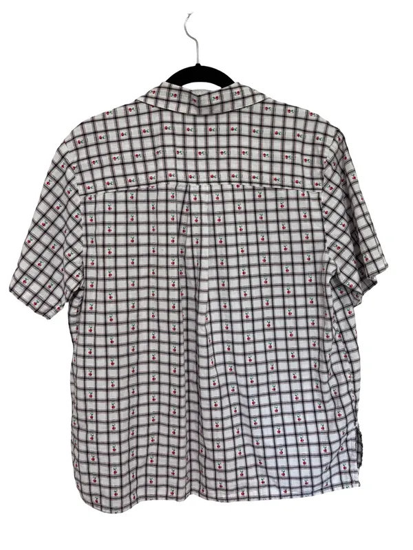 Karen Scott Vintage Women’s Americana Farmhouse Cherry Print Cotton Button Down - Size L - Image 2