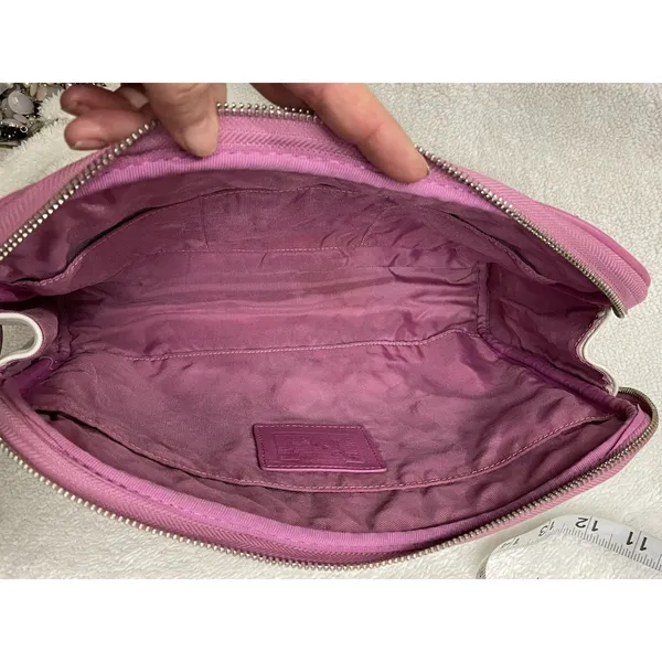 Coach Vintage G05S-5068 Large Work Clutch Pink & White - Image 6