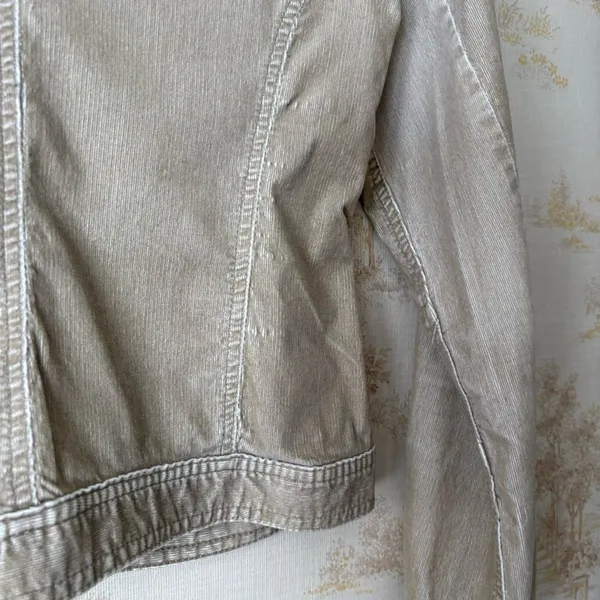 Vintage 90s y2k Forever 21 tan corduroy western yoke fairycore cargo jacket S - Image 6