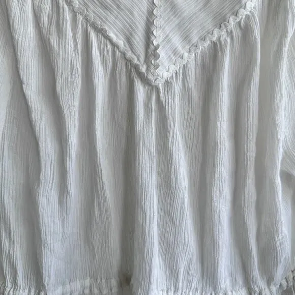 See By Chloe blouse M georgette chiffon crystal white‎ top - Image 10