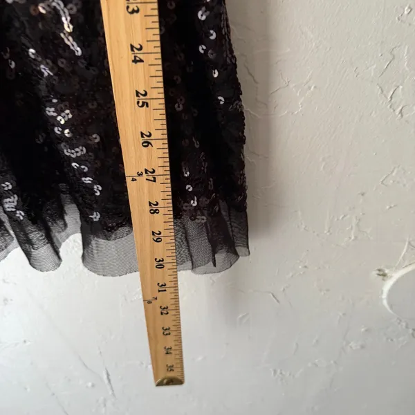 Wildcat Black Sequin Tank Top L‎ Y2K Fairy Grunge Mesh Going Out Top - Image 8