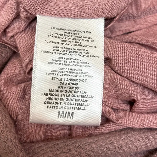 Anthropologie Eri+Ali Pink Knit V-neck Midi Long Sleeve Boho Sweater Dress Sz M - Image 6