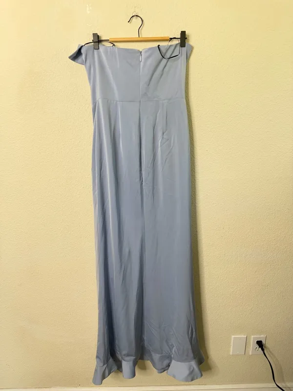 NBD Revolve Luna Gown in Baby‎ Blue Maxi Dress Ruffle Formal Cocktail Womens M - Image 6