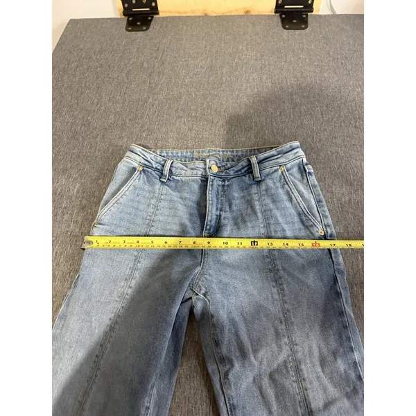 Michael Kors Women's Bootcut Light Wash Blue Denim Jeans Stretch Mid Rise Sz 6 - Image 8