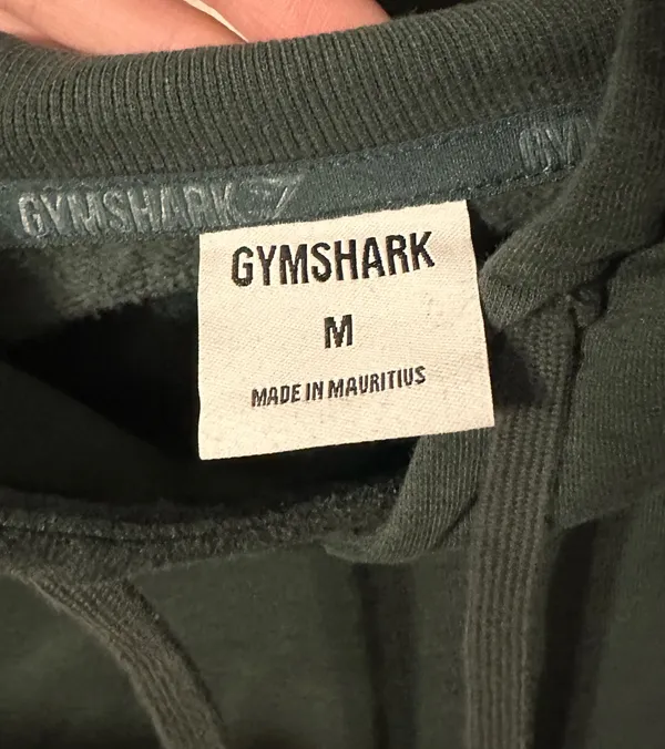 Gymshark Cropped Green Hoodie - Image 3