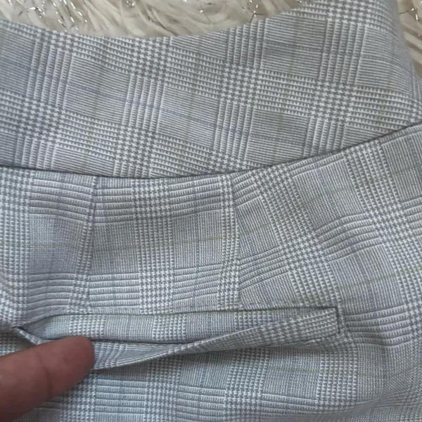Andrea Viccaro Gray‎ Plaid Classic Women's Light Gray Dress Pants Size 6 - Image 10