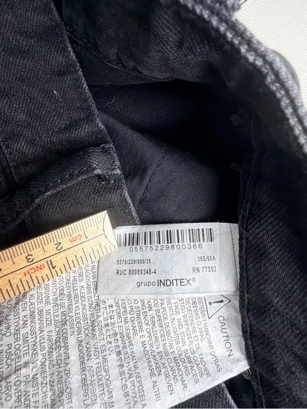 Zara Women Black High Rise Wide Leg Jeans Size 4 Cotton Lyocell Denim - Image 6