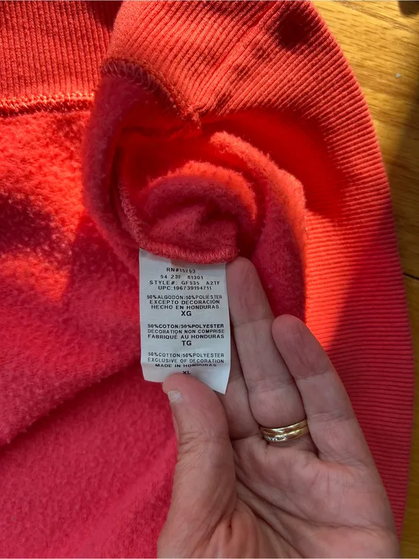 Champion Powerblend Fleece Crewneck Sweatshirt‎ Womens Size XL Pink Pullover - Image 5