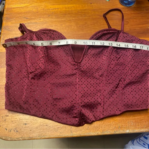 Windsor Deep Red Studded Bandeau - Image 4