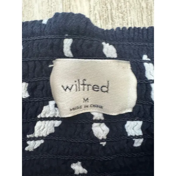 Wilfred Navy and‎ White Smocked Top Size Medium - Image 3
